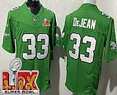 Men's Philadelphia Eagles #33 Cooper DeJean Limited Kelly Green Super Bowl LIX FUSE Vapor Jersey Dzhi,baseball caps,new era cap wholesale,wholesale hats